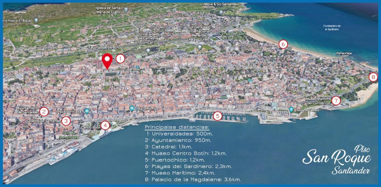 Appartement Piso San Roque 3 Hab Cerca Del Centro Y Universidad à Santander Extérieur photo